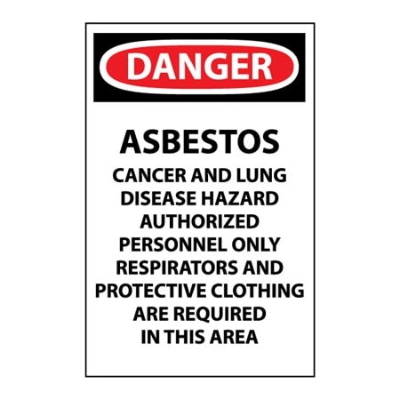Harris Industries ASBESTOS SIGN PAPER 11" X 17", PK 100 AHS-1